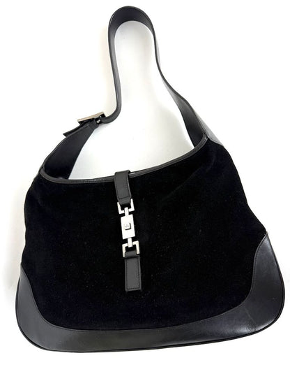 Gucci Jackie Large in Black Leather and Suede