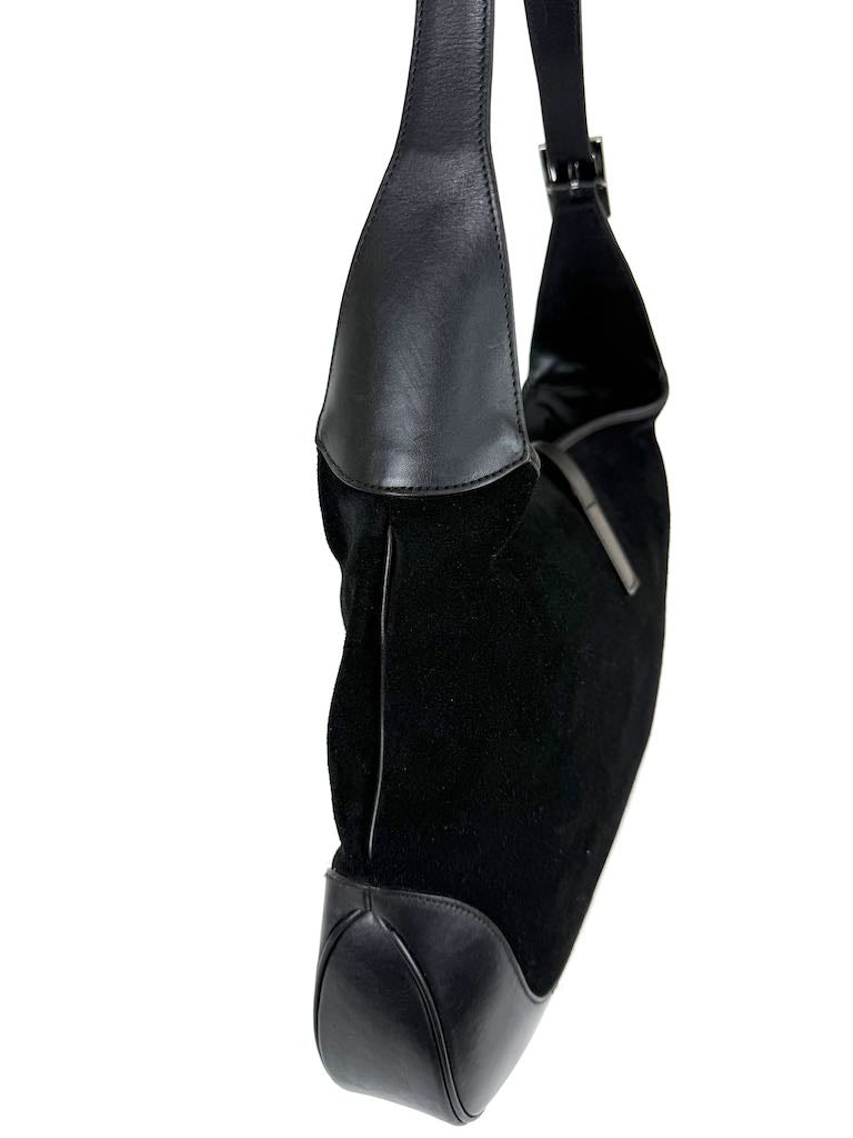 Gucci Jackie Large in Black Leather and Suede