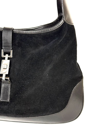 Gucci Jackie Large in Black Leather and Suede