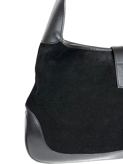 Gucci Jackie Large in Black Leather and Suede