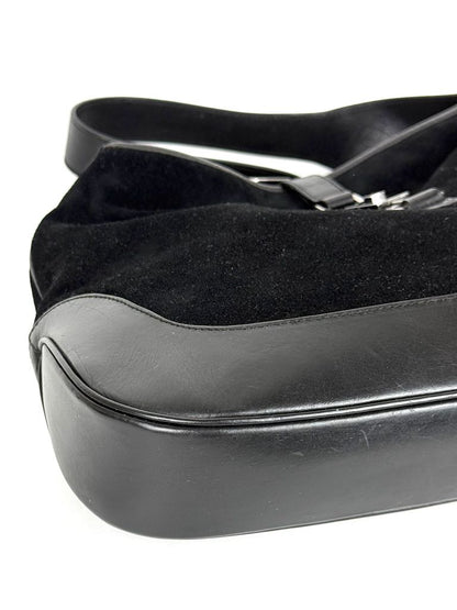 Gucci Jackie Large in Black Leather and Suede