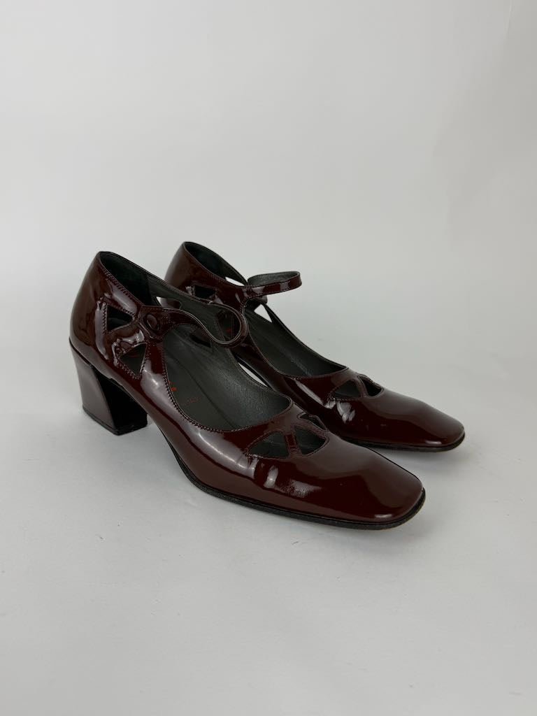 Miu Miu Mary Jane shoes burgundy - size 36.5