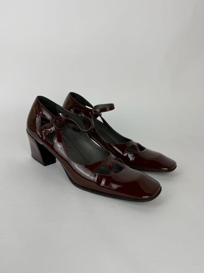Miu Miu Mary Jane shoes burgundy - size 36.5