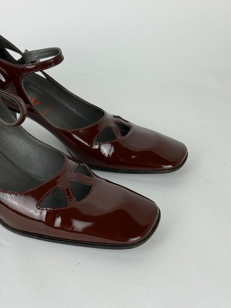 Miu Miu Mary Jane shoes burgundy - size 36.5