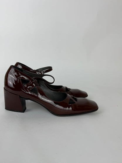 Miu Miu Mary Jane shoes burgundy - size 36.5