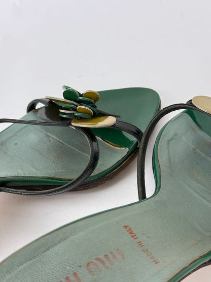 Miu Miu sandals in green - size 35