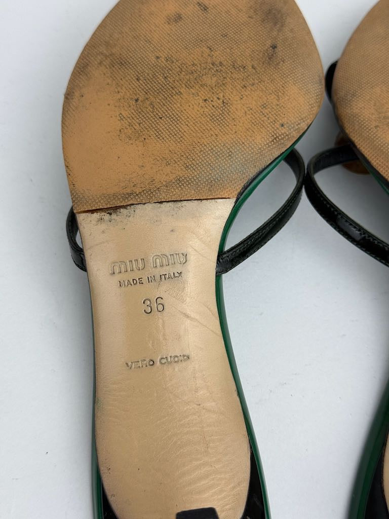 Miu Miu sandals in green - size 35