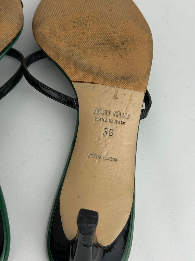 Miu Miu sandals in green - size 35