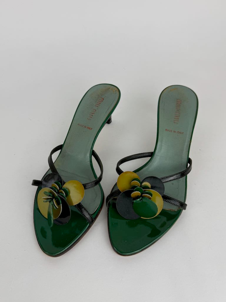 Miu Miu sandals in green - size 35
