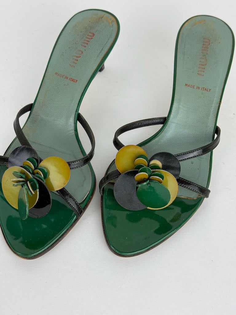 Miu Miu sandals in green - size 35