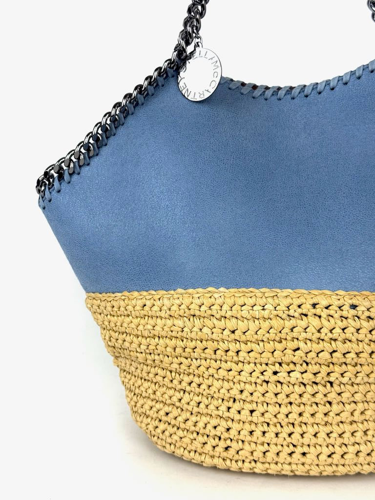 Stella McCartney Falabella Raffia Medium Blue