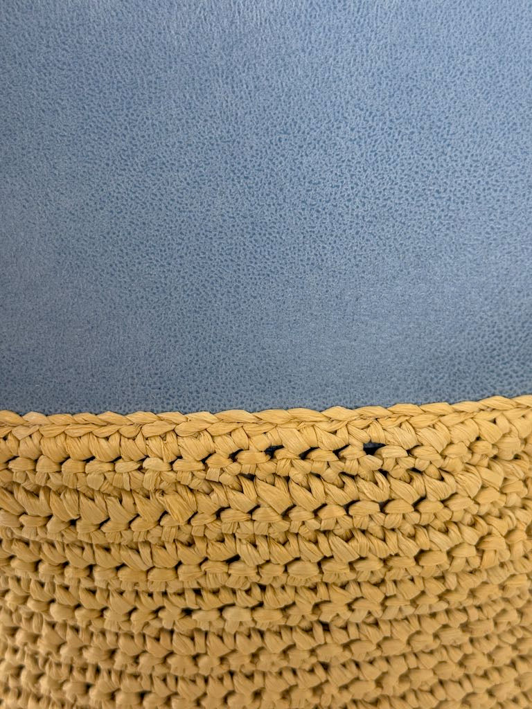 Stella McCartney Falabella Raffia Medium Blue