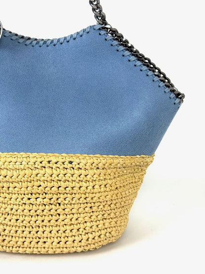 Stella McCartney Falabella Raffia Medium Blue