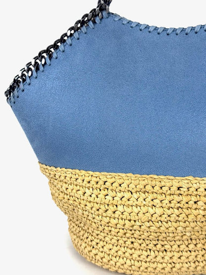 Stella McCartney Falabella Raffia Medium Blue