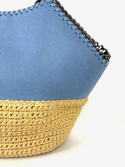 Stella McCartney Falabella Raffia Medium Blue