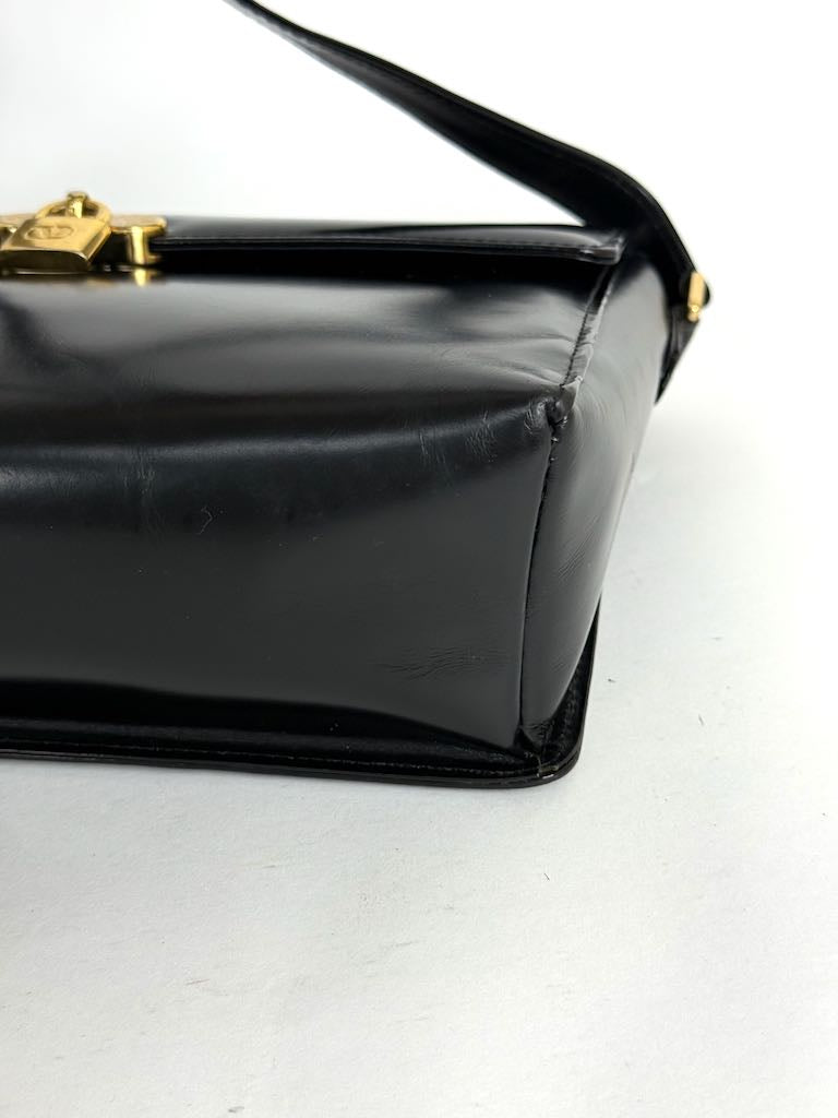Valentino Garavani Vsling Black Leather Crossbody Bag