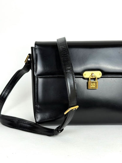 Valentino Garavani Vsling Black Leather Crossbody Bag