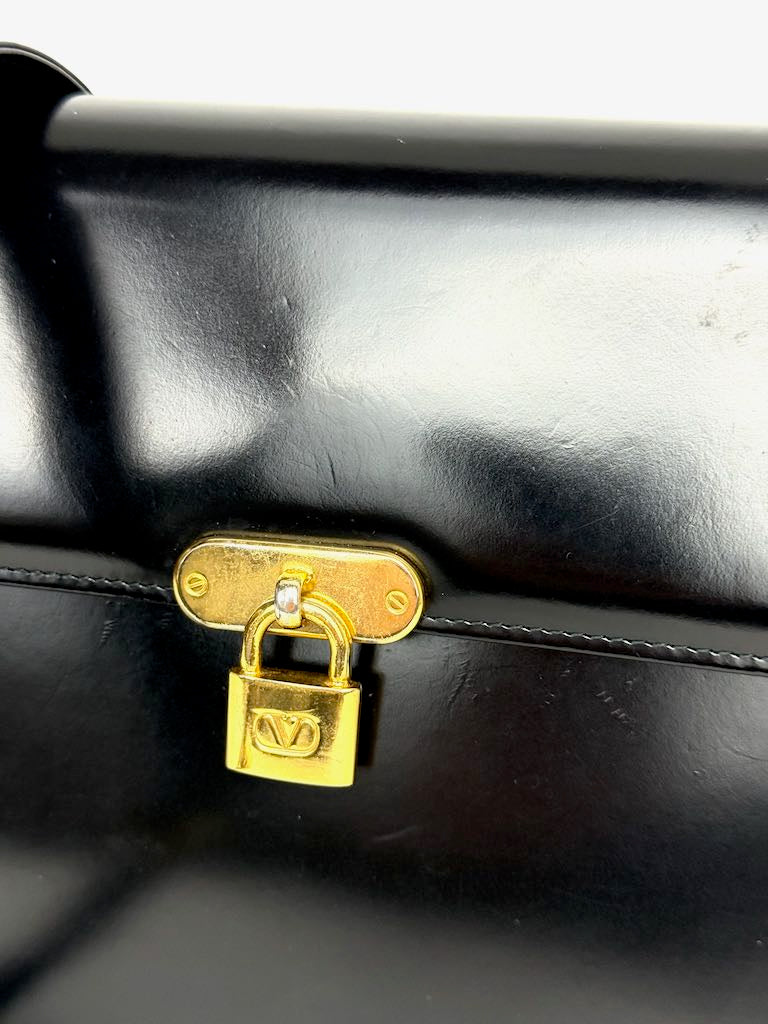 Valentino Garavani Vsling Black Leather Crossbody Bag