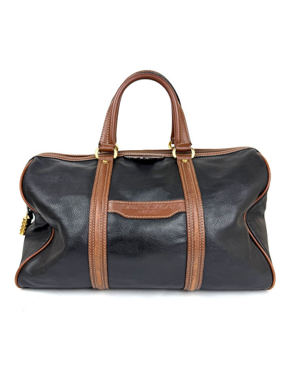 Balenciaga 48h Boston Bag in black leather
