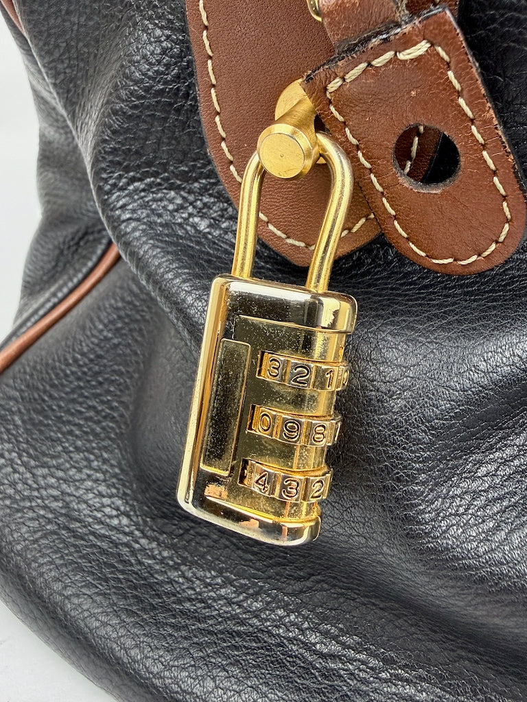 Balenciaga 48h Boston Bag in black leather