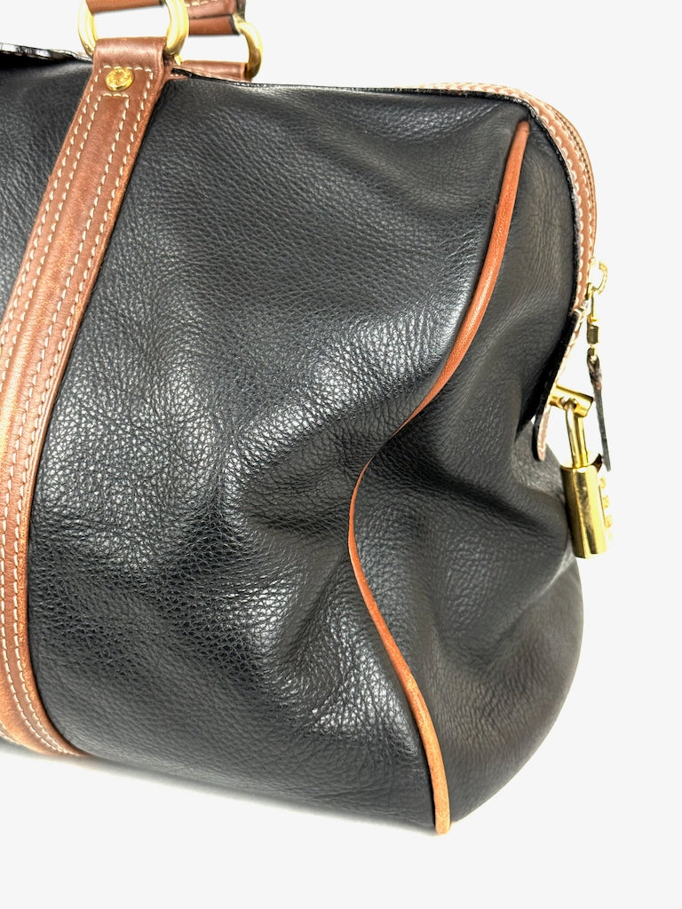 Balenciaga 48h Boston Bag in black leather
