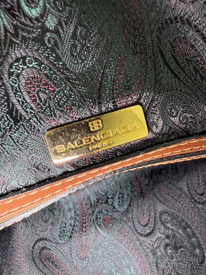 Balenciaga 48h Boston Bag in black leather