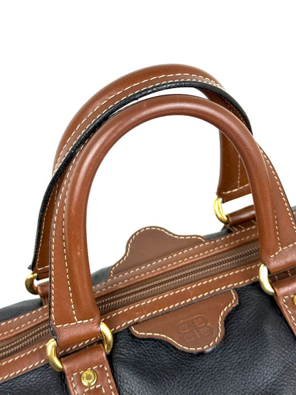 Balenciaga 48h Boston Bag in black leather