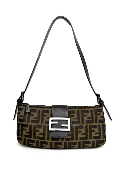 Fendi Zucca Canvas Baguette Bag