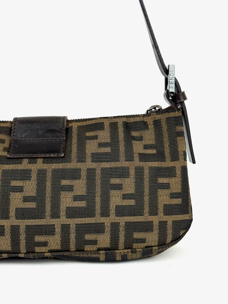 Fendi Zucca Canvas Baguette Bag