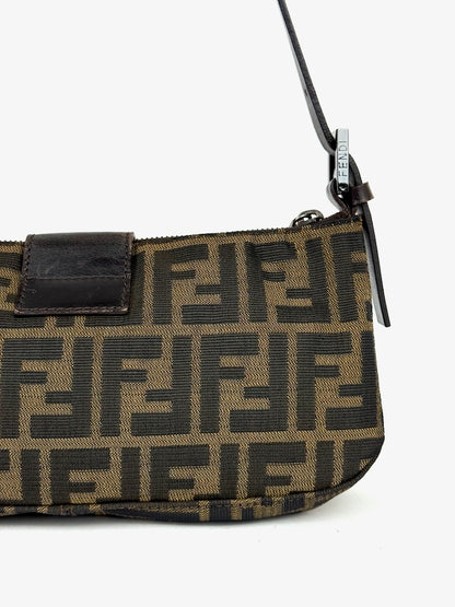 Fendi Zucca Canvas Baguette Bag