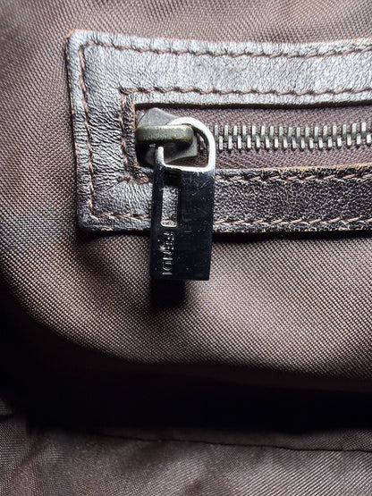 Fendi Zucca Canvas Baguette Bag
