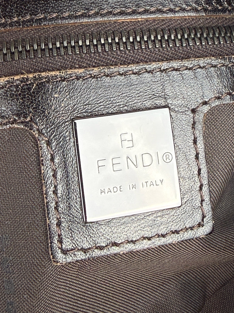 Fendi Zucca Canvas Baguette Bag