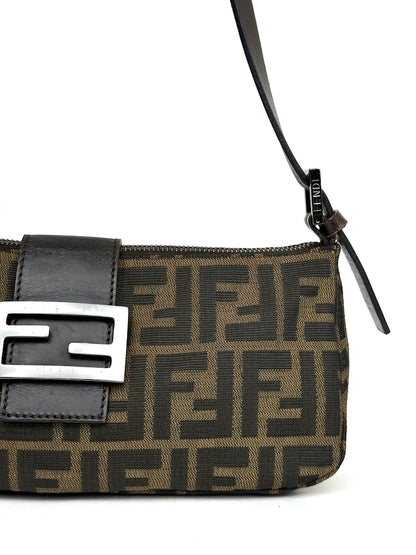 Fendi Zucca Canvas Baguette Bag