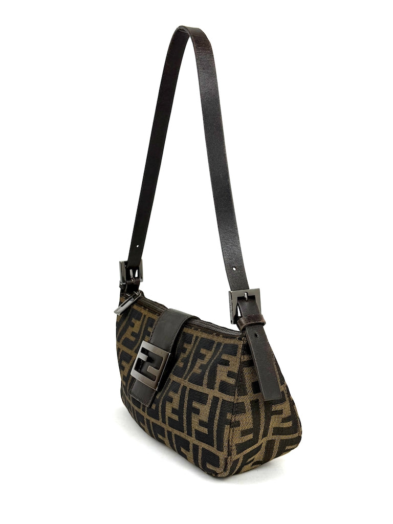 Fendi Zucca Canvas Baguette Bag