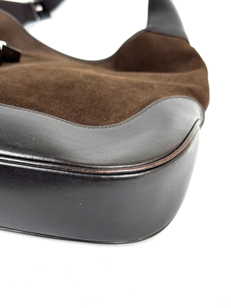 Gucci Jackie in brown suede