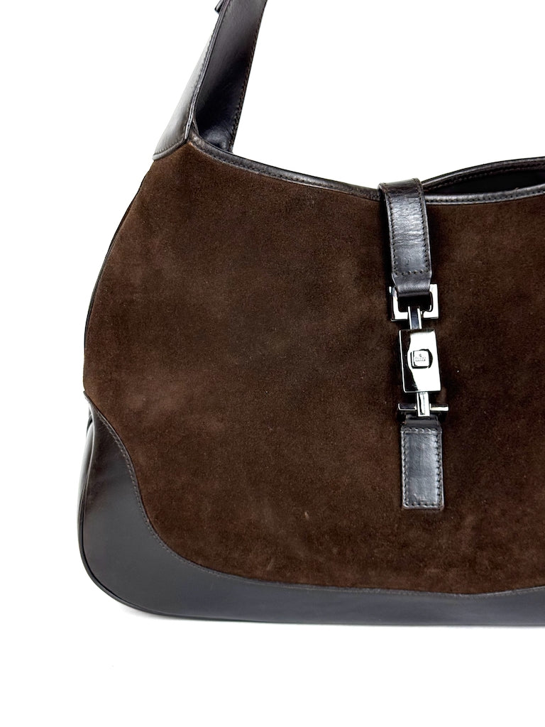 Gucci Jackie in brown suede